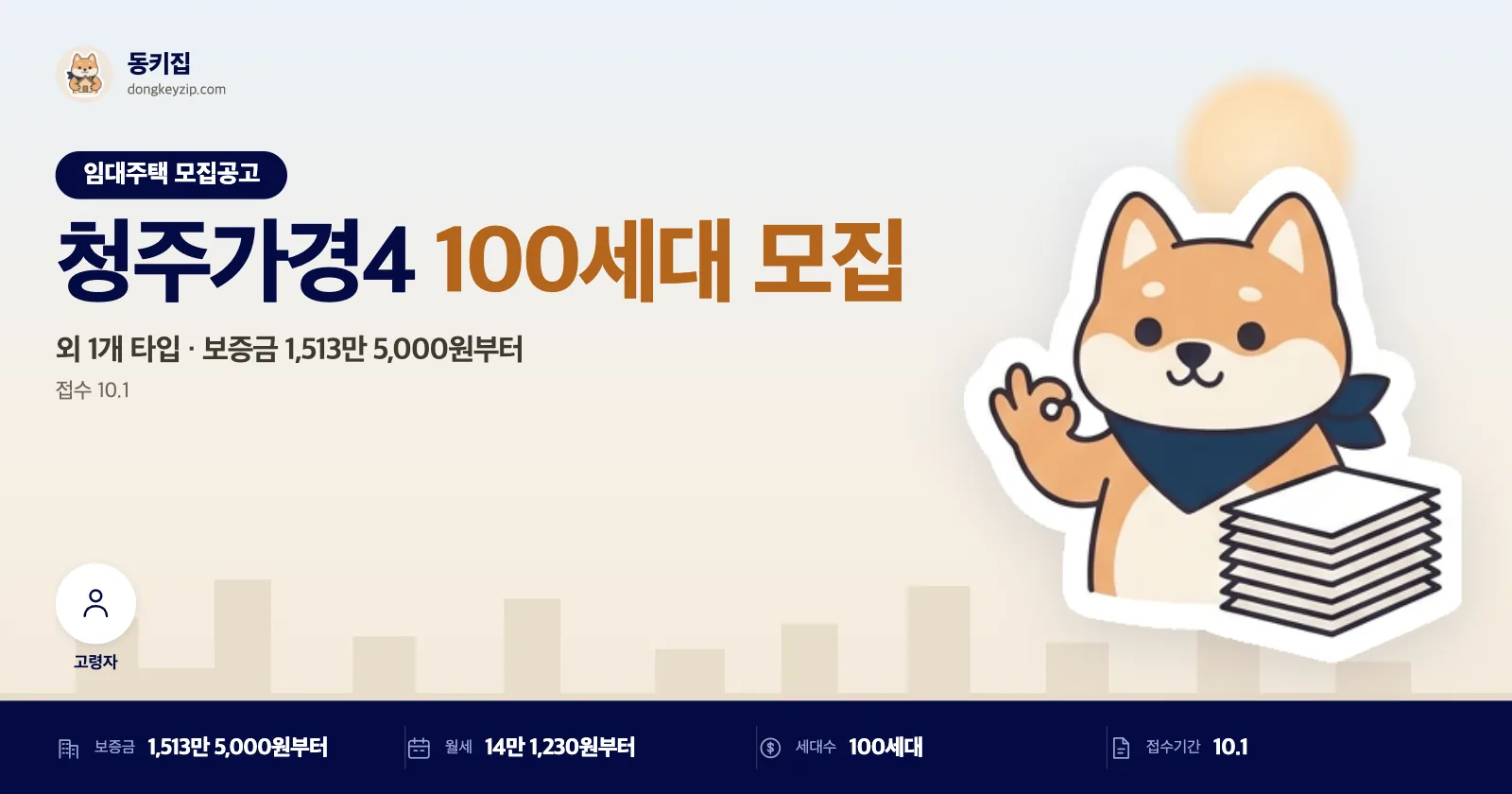 충북 청주 청주가경4 LH 국민임대주택, 청주시 거주자 1순위 배정