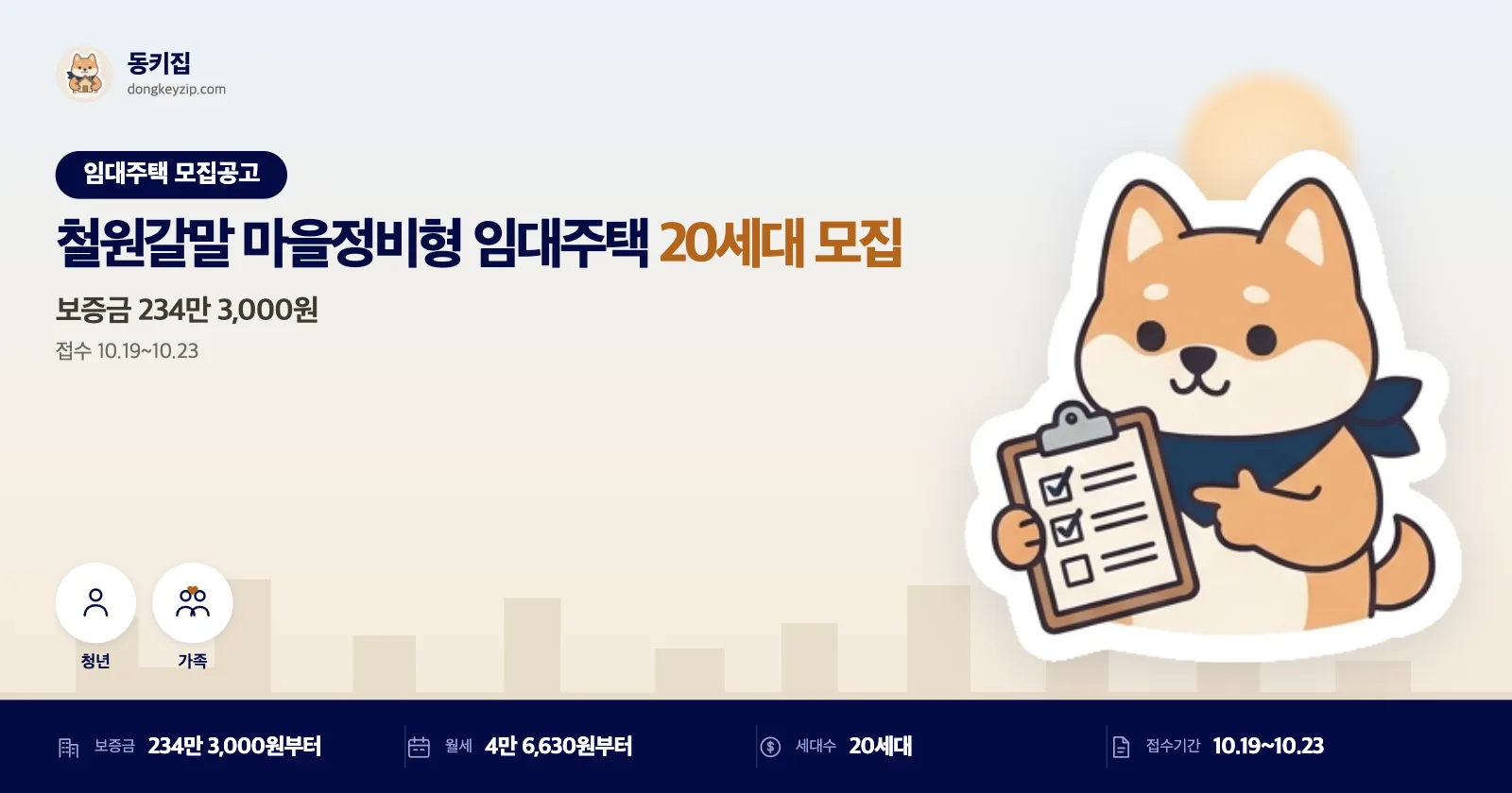 강원 철원 갈말읍 LH 영구임대주택, 가군은 월세 4만 6,630원